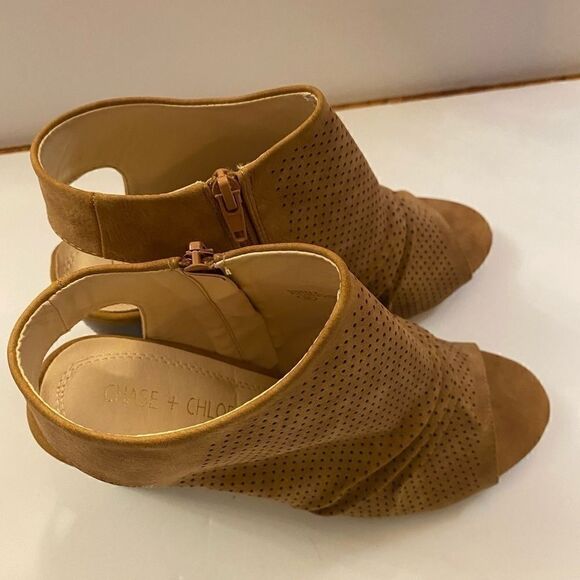 🌸Chase+ Chloe  Tan heels Fashion Sandal Size :9 - Picture 5 of 11